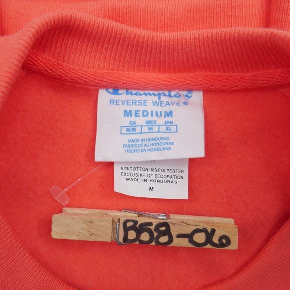 Champion Reverse Weave Men's Size M Short Sleeve Crew Sweatshirt Boxing Papaya - Picture 8 of 9